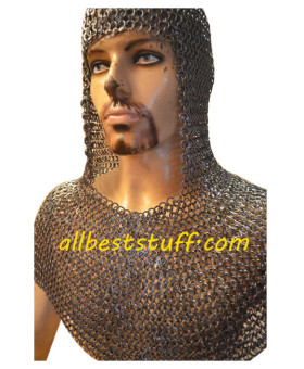 Round Riveted Flat Solid Ring Coif 18 Gauge