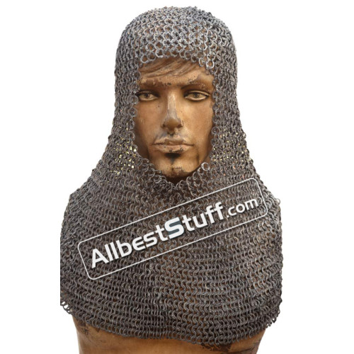 8 mm Full Flat Riveted Dome Riveted Chain Mail Coif