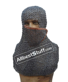 9 MM Full Flat Riveted Dome Riveted Chain Mail Hood