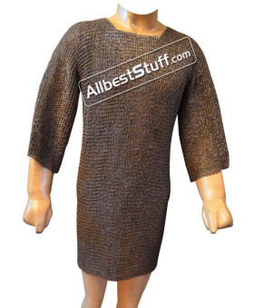 6 MM Flat Riveted Flat Solid Maille Large Chest 58 Viking Maille