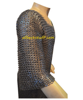 9 mm Large 48 Chest Size Hauberk Flat Dome Riveted Solid Rings