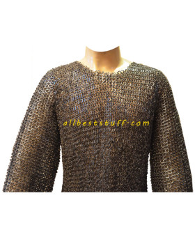 Chain Mail Riveted Carolingian Byrnie Chest 52 Flat Riveted 8 mm