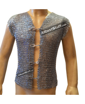 Chain Mail Riveted Club Jacket with Metal Clasp