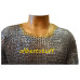 Chain Mail Shirt One Flat Riveted Ring with Alternate Solid Ring Pattern Zinc Coated Brass Rings