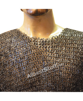 Extra Large Hand Made Maille Armour Full Flat Riveted Chest 56