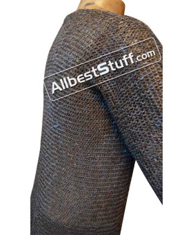 Flat Riveted 6 MM Chain Mail Shirt Dense Maille Chest 40