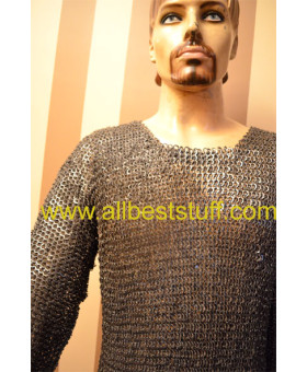 Full Riveted Chain Mail Hauberk Chest Size 40