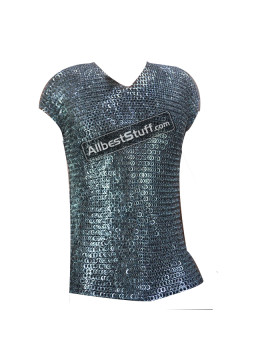 Long Length Riveted Chain Mail Hauberk Chest 48 Sleeveless