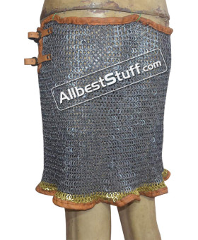 8 mm Full Flat Dome Riveted Ring Maille Skirt