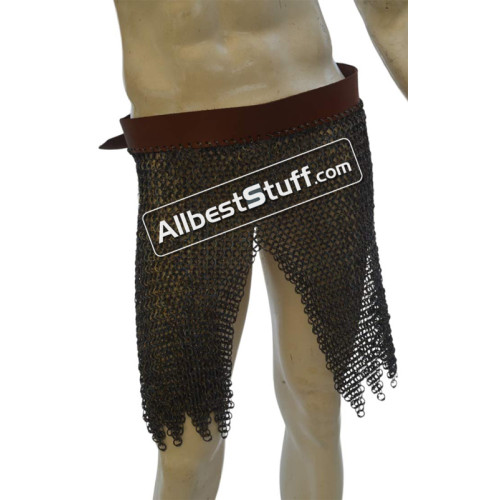 Titanium Chainmail Skirt with Waist Belt