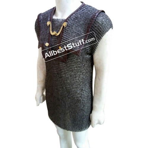 Chain Mail Chest 50 inch Roman Hamata 6 MM Flat Solid