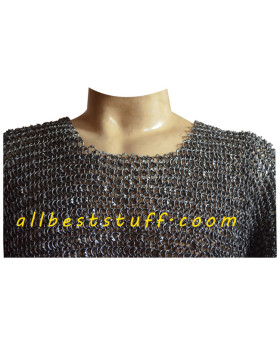 Round Dome Riveted Chain Mail Shirt Long Comfort Chest 38