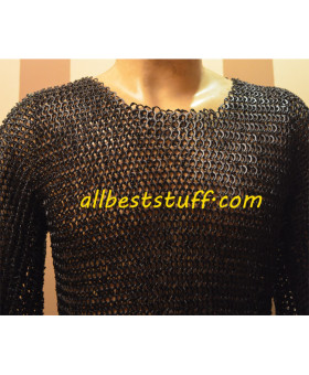 XL Chain Mail Byrnie Round Pin Riveted Chest 48