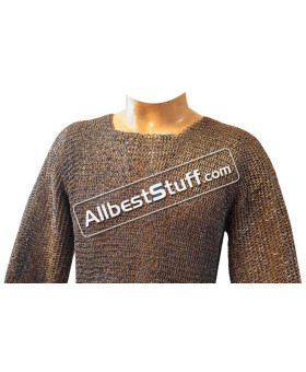 6 MM Flat Riveted Chainmail Shirt Stainless Steel Chest 58