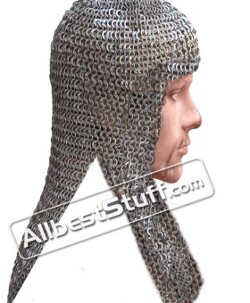 9 MM Full Flat Riveted Rectangle Shape Maille Hood