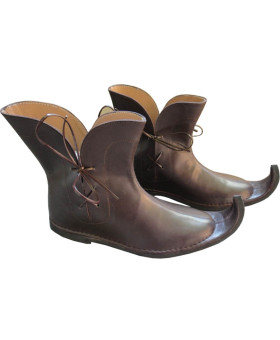 Medieval Leather Pirate Shoes Brown