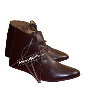 Medieval Ankle Shoes Hand Made Brown or Black