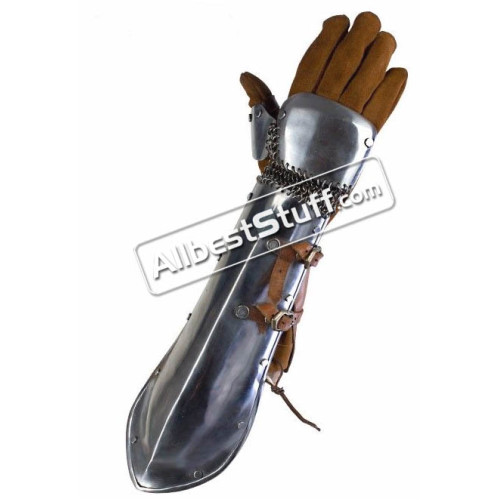 Arm Protection Steel Pair with riveted Chain Mail Rings 18 Gauge