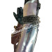 Arm Protection Steel Pair with riveted Chain Mail Rings 18 Gauge