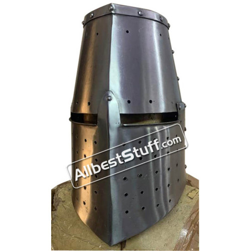Medieval Great Helmet Crusade 16 Gauge Helm
