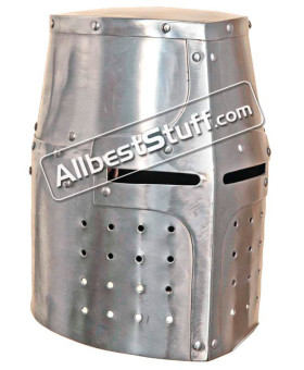Medieval Great Knights Templar Helmet Made of 18 Gauge Steel