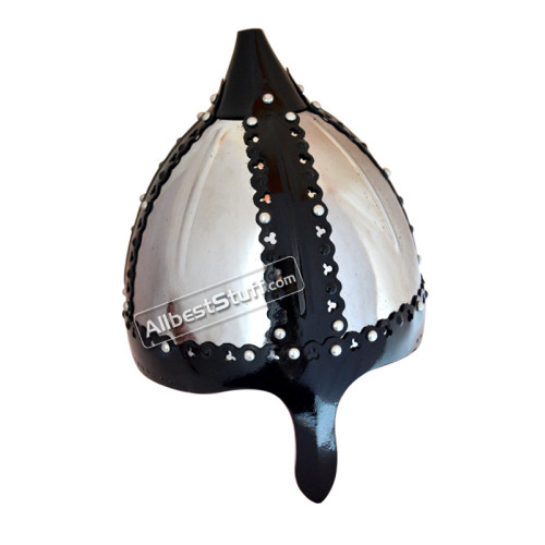 Medieval Russian Boyar Helmet - Gnezdovo Helmet Buff and Black Finish