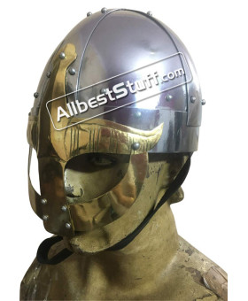 Medieval Gjermundbu Helmet 16 Gauge Strong Battle Ready