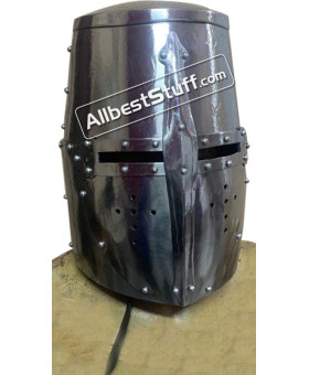 Medieval Great helm Made of 16 Gauge Steel Helmet