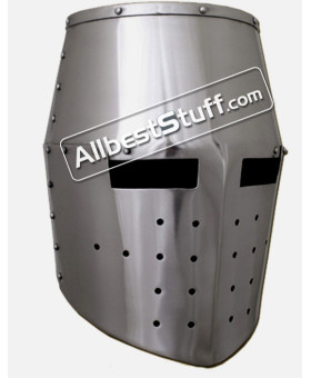 Medieval Great Helmet 16 Gauge Steel 13th Century