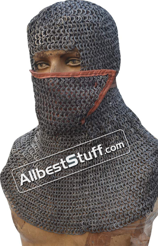 Chainmail Coif with Ventail